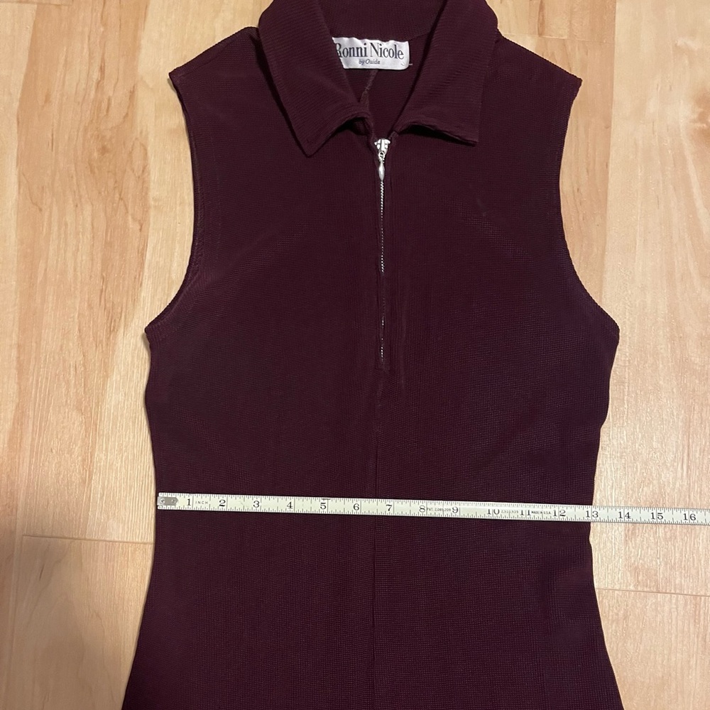 Ronni Nicole Purple Plum Eggplant colored Knit Long Sleeveless Dress - Picture 4 of 8